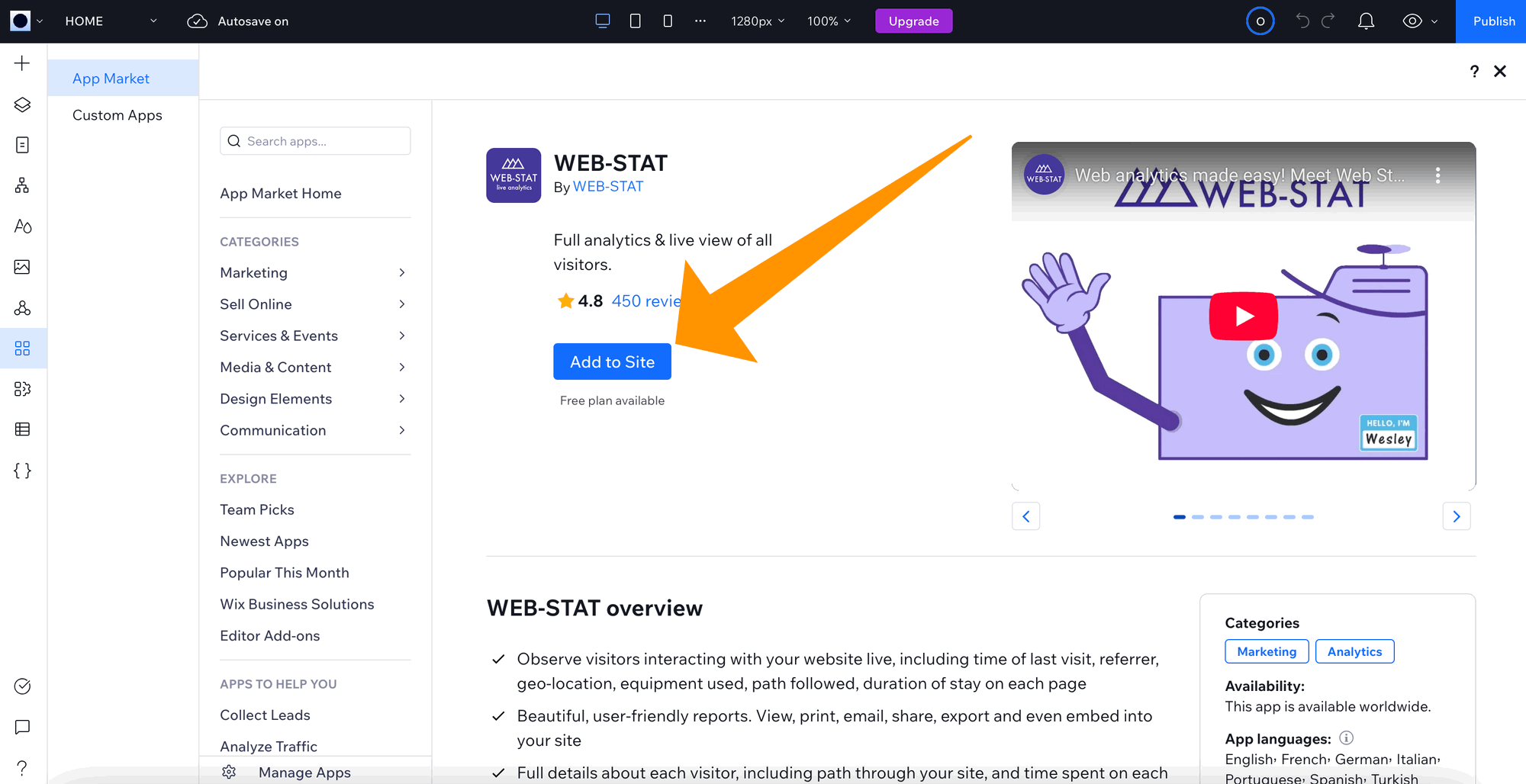 Ajouter Web-Stat 3